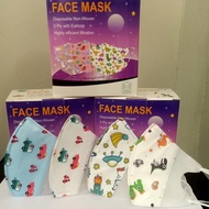 Masker Duckbill Anak Earloop 3ply Facemask DuckBill 1 Box Isi 50