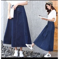 / span jeans skirt long jeans skirt jeans skirt /POLOS patch jeans skirt mayung jeans skirt jeans sk