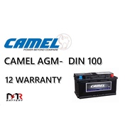 (Installation Provided) CAMEL AGM DIN 100 | LN5 CAR BATTERY BATERI KERATA