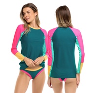 BODY GLOVE Womens Swimwear Vibration Rash Guard - เสื้อว่ายน้ำแขนยาว ผู้หญิง