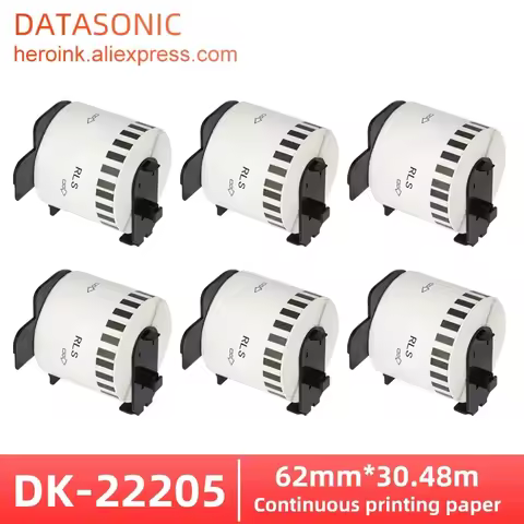 DK-22205 Label paper 62mm x 30.48m Continuous printing paper QL-800 QL-580N QL-700 QL-1050N QL-1115N