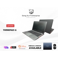 LENOVO THINKPAD 13 CORE i5-7th GEN/ 8GB RAM/ 256GB SSD/ WINDOW USED LAPTOP COMPUTER