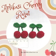 3D KNIT CHERRY APPLICATION 3D CHERRY PATCH/