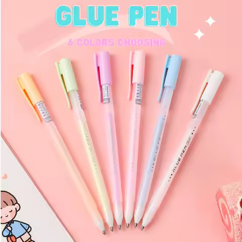 Candy Color Glue Pen Handbook Dispensing Pen Quick-Drying Dot Gule Stick DIY High Viscosity Glue Sch