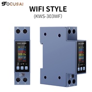 FocusAi KWS-303/KWS-303L/KWS-303WF 0.96นิ้วหน้าจอสี TFT แปดในหนึ่งเฟสมิเตอร์วัด AC มัลติฟังก์ชั่นสอง