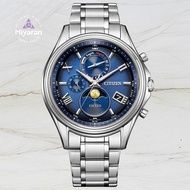 Citizen Watch Men's EXCEED Solar-Powered Eco-Drive Radio Wave Watch Direct Flight Moon Phase BY1020-