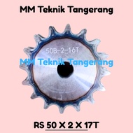 Sprocket RS 50 x 2 x 17 T Gear RS 50-2x17T Double Chain Gear Z 17T 17 T RS50 -2 50Z17 50x2x17T 50-2 