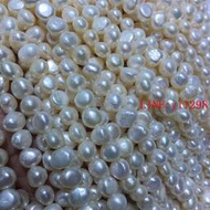 淡水珍珠 5-10mm兩面光珍珠項鍊  巴洛克珍珠  露天市集  速發 現貨