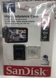 SanDisk 256GB 100mb/s High Endurance microSDXC Card with Adapter (SDSQQNR-256GB)