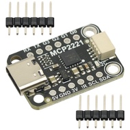 MCP2221A USB to GPIO ADC I2C Conversion Module Type-C Interface Signal Processing Board,MCP2221A USB