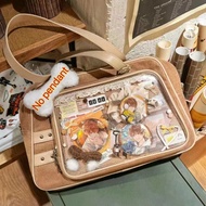 Halloween Y2K Corduroy Casual Ita Cute Bag Womens Shoulder Bag Lolita Girl Transparent Bag Fashion C