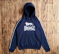 Jaket Sweater Hoodie Lonsdale Navy Premium Original