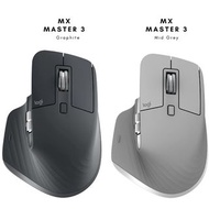 送滑鼠墊【人體工學滑鼠】Logitech MX MASTER 3 高階無線滑鼠 電腦滑鼠 文書滑鼠 - 石墨灰 淺灰色 Logitech MX Master 3 Advanced Wireless Mouse - Graphite or Mid Grey