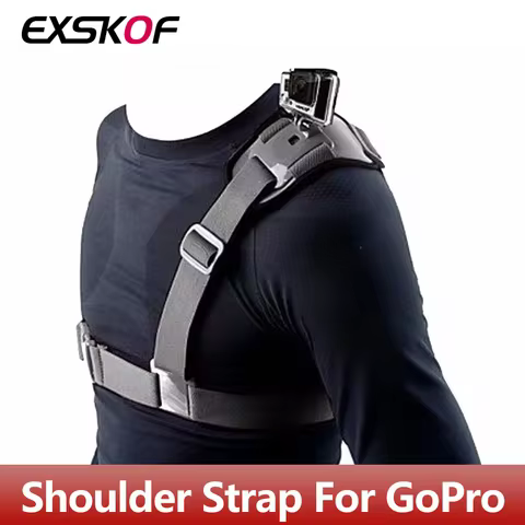 Shoulder Strap Mount For GoPro Hero 13 12 11 10 9 8 7 6 SJCAM AKASO Insta360 X2 X3 X4 DJI Osmo Actio