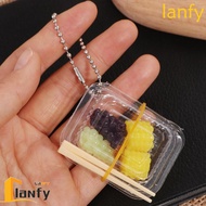 LANFY Mini Fast Food Box Keychain, Plastic Fast Food Box Simulation Fast Food Box Keychain, Unique F