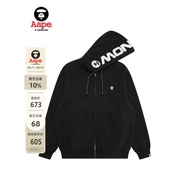 Aape Flagship Store Men's Spring Small Label Badge Zipper Casual Hooded Sweatshirt Jacket C358XXP