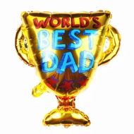 26 inches INS happy father 's day theme Gold BEST DAD Trophy party decorations aluminum foil balloon