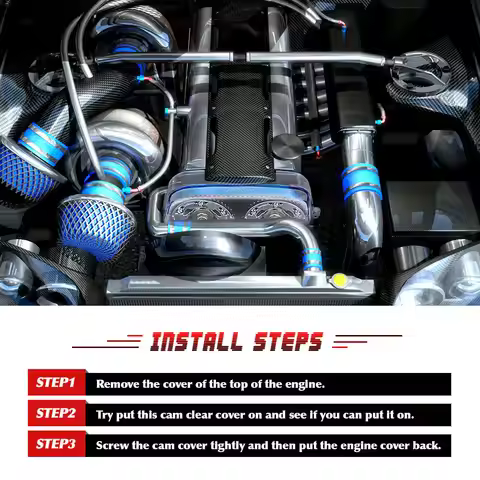 Gear Timing Pulley Cam Transparent Cover For Toyota Supra JZA80 Aristo 2JZGTE 2JZ Non-VVTi