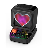 Divoom Ditoo ลำโพงบลูทูธแบบพกพาศิลปะพิกเซลย้อนยุคนาฬิกาปลุกกระดานจอแสดงผลแอลอีดี DIY ของขวัญวันเกิดข