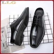 The First Order Straight Down Half Slippers Men's Shoes Half Slippers Leather Shoes Men's Shoes Blac