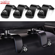 1/2Pcs Nissan Car Back Seat Hanger Hooks March Juke Skyline Terrano Gtr Livina Serena Xtrail Car Organizers Seat Rear Hooks Decoration Car Accessories