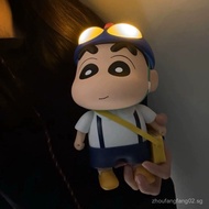 Crayon Shin-chan Figurine School Shin-chan Uniform Shin-chan Head Glowing Backpack Toy Birthday Gift