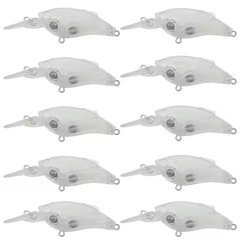 500pcs Unpainted Crankbait Fishing Blank Lure Body 3 Inch 1/4 OZ Blank lures JS#8147