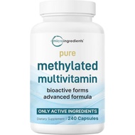 MicroIngredientsPureMethylatedMultivitamin,240Capsules|19-in-1FormulawithVitaminsC,D,B12,Folate,,Zin