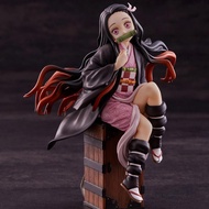 17cm Anime Devil's Blade Tanjirou Nezuko Model Backpack Manga Statue Demon Slayer Kimetsu Action Figure Collectible Toys Doll