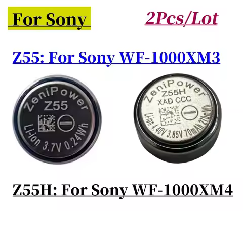 2Pcs/Lot Brand new Z55 Battery For Sony WF-1000XM3, Z55H For WF-1000XM4 WF-SP900/SP700N /1000X WI-SP