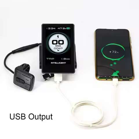 A74K-860C LCD Color Display For Bafang Mid Drive Motor 5-Pin Waterproof E-Bike Control Panel For BBS