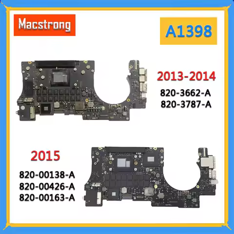 Original A1398 Motherboard 2013 for MacBook Pro 15" A1398 Logic Board i7 2.0G 8GB 2014 820-3662-A 82