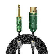 GOLLEY LION สายสัญญาณเสียง Canon XLR หญิง6.35มม. ปลั๊กแจ็คชาย Connector Gold Plated สำหรับเครื่องดนต