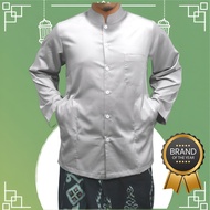 Baju Koko Habaib Putih Polos Lengan Panjang Baju Koko Haibah Model Ammu SIZE JUMBO/ BIG SIZE