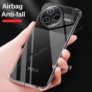 For Poco F7 Ultra 5G Case Clear Airbags Silicone TPU Bumper Shockproof Back Cover Phone Casing For P