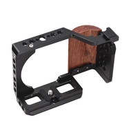Andoer Camera Cage Aluminum Alloy Video Cage with Cold Shoe Mount 1/4 Inch & 3/8 Inch Threads Replac