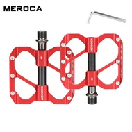 MEROCA Carbon Fiber Alloy CNC Bearing Bicycle Pedals Road And Mountain Bike Ultra Light Foot Pedal B
