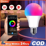 E27 RGB Led Light Bulb Bluetooth Smart Multicolour LED Bulb E27 APP Control 16 Colors Remote Control