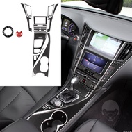 Suitable for 14-20 Infiniti Q50Q60 Carbon Fiber Central Console Dashboard Car Interior Modification 