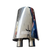 Hks Car Muffler Exhaust Pipe H-Flow Stainless Steel Twin Tip / Dual Tip Both Side Exhaust Sport Muff