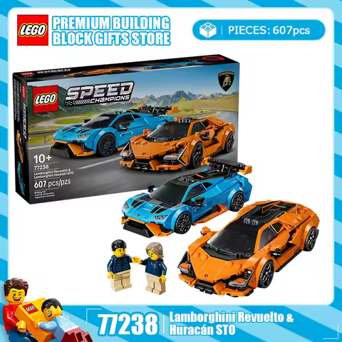 Lego 77238 Lamborghini Revuelto and Hurac á n STO Racing Blocks Children's Toys Gift