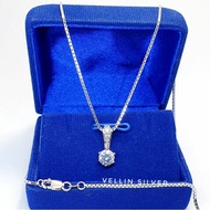 Italian Necklace 925 Silver Pendant White Gold Plated - 925 Silver Women's Necklace