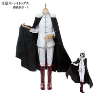 Anime Bungo Stray Dogs Fyodor Dostoevsky Cosplay Costume Audlt Men Top Pants Cape Cloak Suit Hallowe