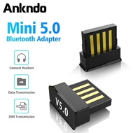 Ankndo USB Bluetooth Adapters BT 5.0 USB Wireless Computer Adapter Audio Receiver Transmitter Dongles Laptop Earphone BLE Mini Sender