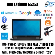 DELL Latitude E5250 Laptop | Intel i3 5th Gen | 12.5" | 8GB RAM | 256GB SSD | Win 10 | Refurbished