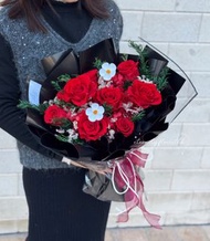 2026情人節新款限定/9朵紅玫瑰花束/保鮮花花束💐