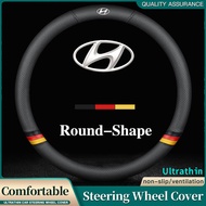 【New】Hyundai Leather Steering Wheel Cover For Elantra i10 Grand Starex SantaFe Sonata Tucson Getz Ma