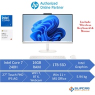HP All-in-One 27-cu0001d C5, 27-cu0000d C7 AIO PC (Intel Core 5- 7, 16gb ram, 1tb ssd, 27 inch FHD T