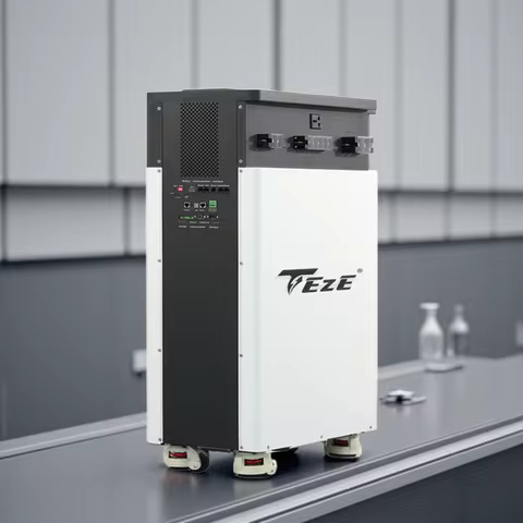 TEZE 48V 51.2V 300Ah 15KWH All In One LifePo4 Battery Built-in 5KW Hybrid Off-grid Inverter Home Sto