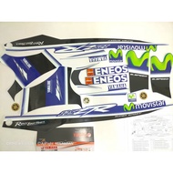 YAMAHA 125ZR Y125 Y125Z 125 GRAPHIC BODY COVER SET STICKER STIKER STRIPE ( BIRU MOVISTAR )